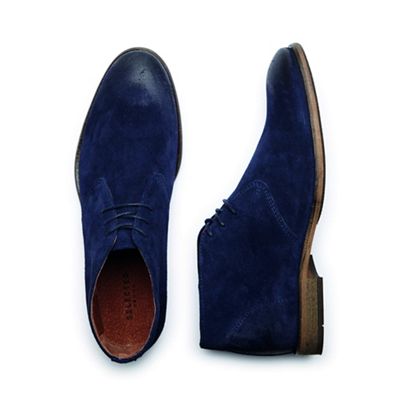 Selected Homme Navy 'Bolton' Men's Suede Boots